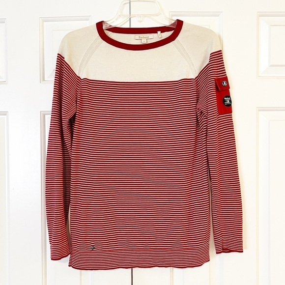 Barbour Red and White Striped Top - Picture 2 of 13